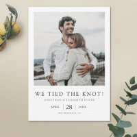 We Tied the Knot Modern Photo Elopement Wedding