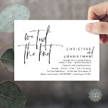 We tied the knot, Modern wedding reception Invitation<br><div class="desc">Elegantly announce your happily ever after with our modern classy wedding elopement reception dinner celebration invitation card, with card title "we tied the knot". Tailored for couples continuing their love story, this invitation strikes a perfect balance of sophistication and charm, setting the scene for an unforgettable event. Featuring a modern...</div>