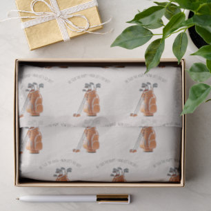 'We Tied The Knot - Now Let's Tee Off!' Wedding Tissue Paper