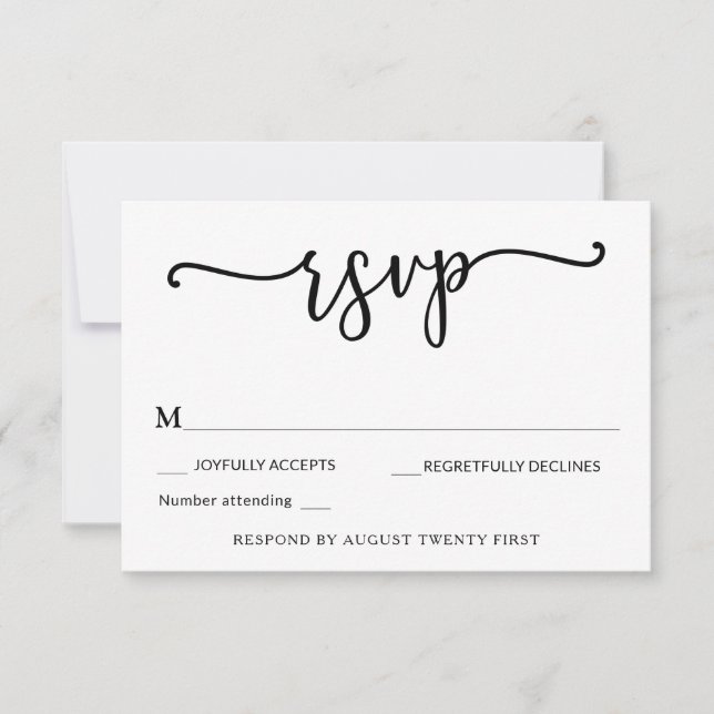 We Tied the Knot RSVP enclosure card (Front)