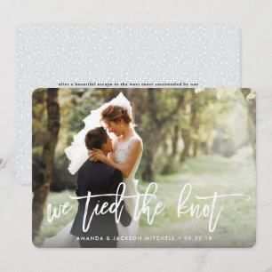 We Tied the Knot Wedding Announcement