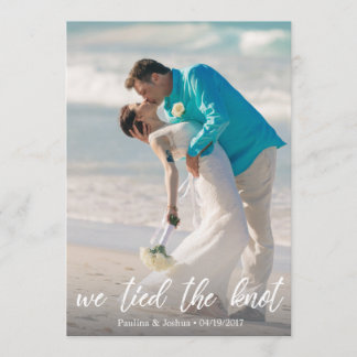 We Tied The Knot - Wedding Announcement