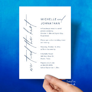We Tied The Knot, Wedding Elopement Dinner Party Invitation