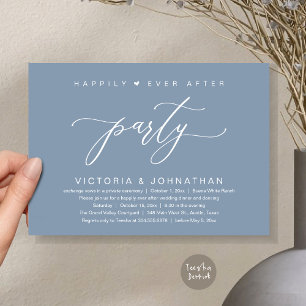 We Tied The Knot, Wedding Elopement Dinner Party Invitation