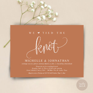 We Tied The Knot, Wedding Elopement Party Invitat Invitation
