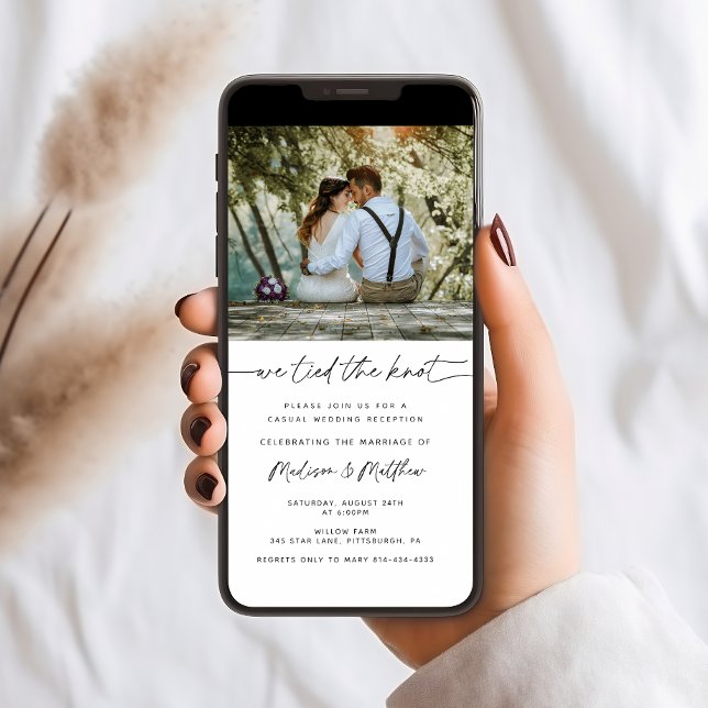 We Tied the Knot Wedding Reception Only Invitation (Creator Uploaded)