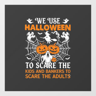 We Use Halloween Scare Ghost Pumpkins Witch Spider Window Cling