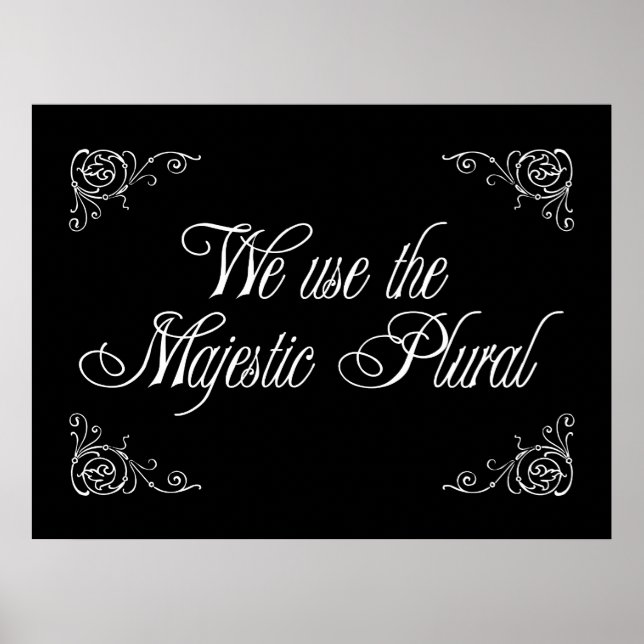 We Use The Majestic Plural Poster (Front)