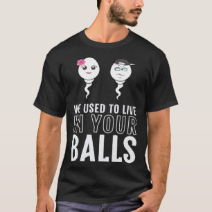 We Used To Live in Your Balls Fathers Day 1 Boy 1 T-Shirt