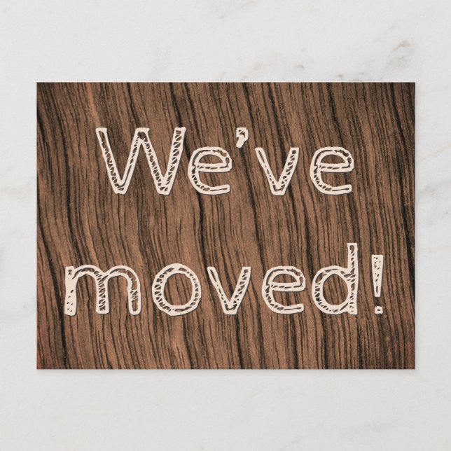 "We’ve moved!" Change of Address Postcard (Front)