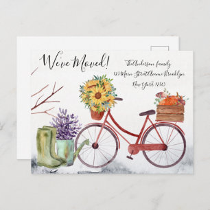 We’ve Moved Fall Theme Thanksgiving  Postcard