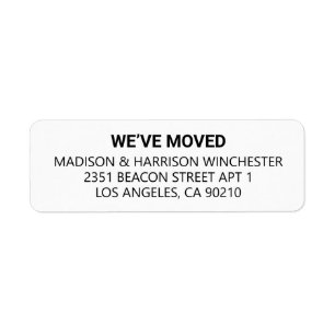 We’ve moved Minimalist modern black white custom