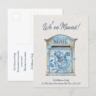 We’ve Moved Watercolor Mail Moving Announcement