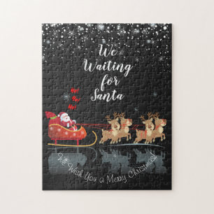 We Waiting for Santa Ho! Ho! Ho! Winter Holiday Jigsaw Puzzle
