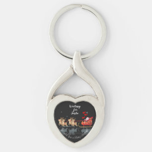 We Waiting for Santa Ho! Ho! Ho! Winter Holiday Keychain