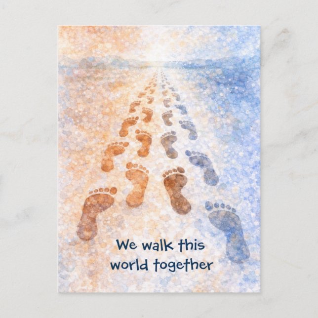 We Walk This World Together Postcard (Front)