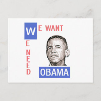 We Want We Need Postcard