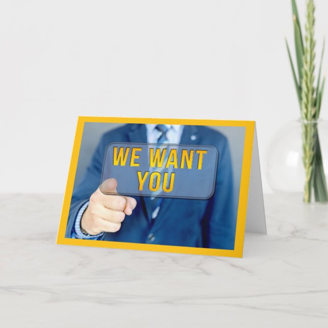 We Want You Birthday Card (Front)
