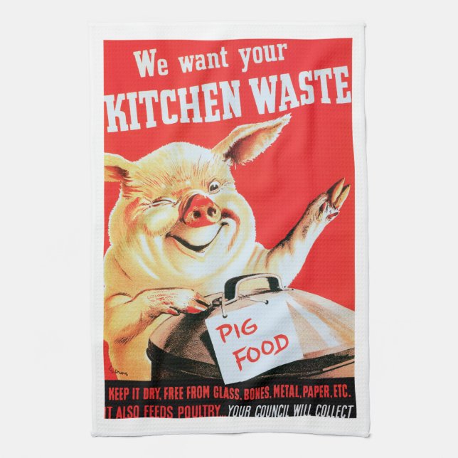 We Want Your Kitchen Waste Kitchen Towel (Vertical)