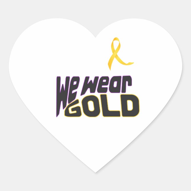 we ware GOLD Heart Sticker (Front)