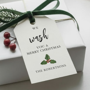 We Wash You a Merry Christmas, Hand Soap Gift Tags