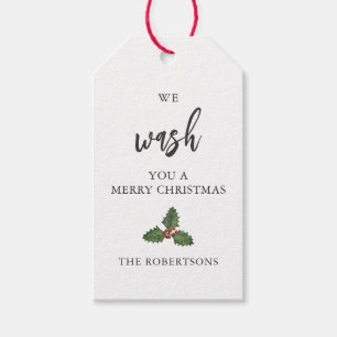 We Wash You a Merry Christmas, Hand Soap Gift Tags