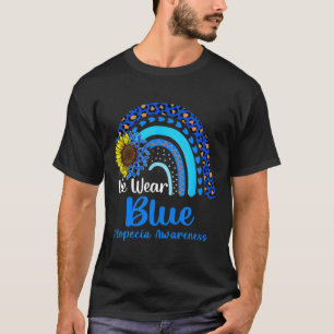 We Wear Blue Alopecia Awareness Rainbow T-Shirt