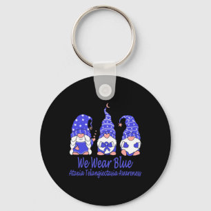 We Wear Blue For Ataxia Telangiectasia Awareness 1 Keychain