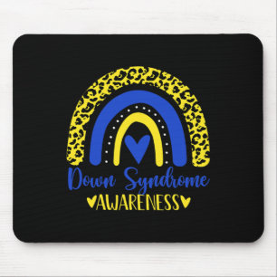 We Wear Blue Yellow Rainbow Awsewome Down Syndrome Mouse Pad