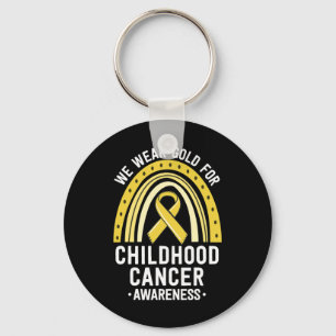 We Wear Gold Childhood Cancer Awareness Matching F Keychain