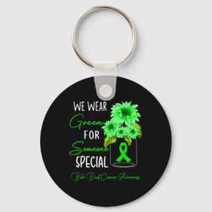 We Wear Green Bile Duct Cancer Awareness  Keychain