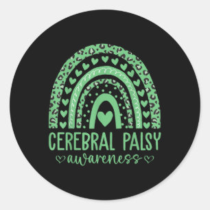 We Wear Green Cerebral Palsy Awareness Cp Month  Classic Round Sticker