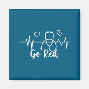 We Wear Heart Disease Awareness Red February Magnet