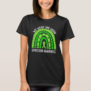 We Wear Lime Green For Depression Awareness T-Shirt