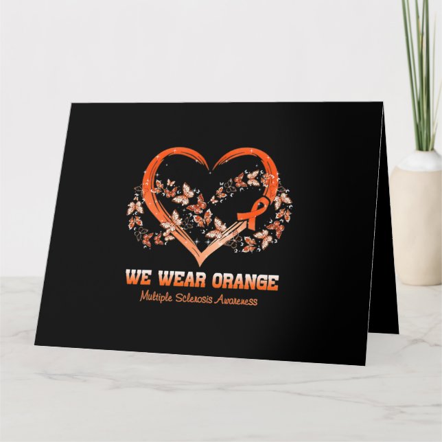 We Wear Orange Multiple Sclerosis Awareness Card (Front)