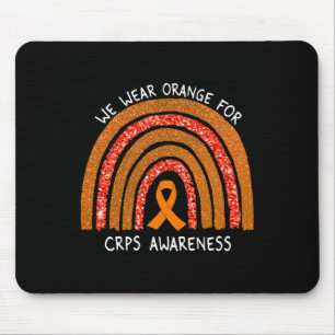 We Wear Orange Ribbon For Crps Awareness Rainbow  Mouse Pad
