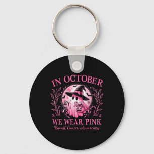 We Wear Pink Breast Cancer Awareness Halloween Gho Keychain