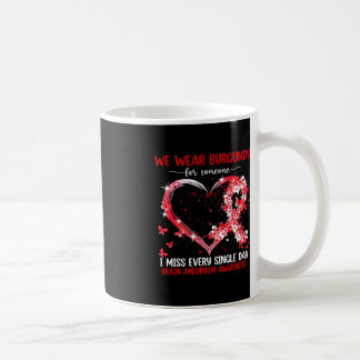 We Wear Pink For Brain Aneurysm Awareness Heart Ri Coffee Mug