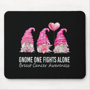 We Wear Pink Gnome Gnomies Breast Cancer Awareness Mouse Pad