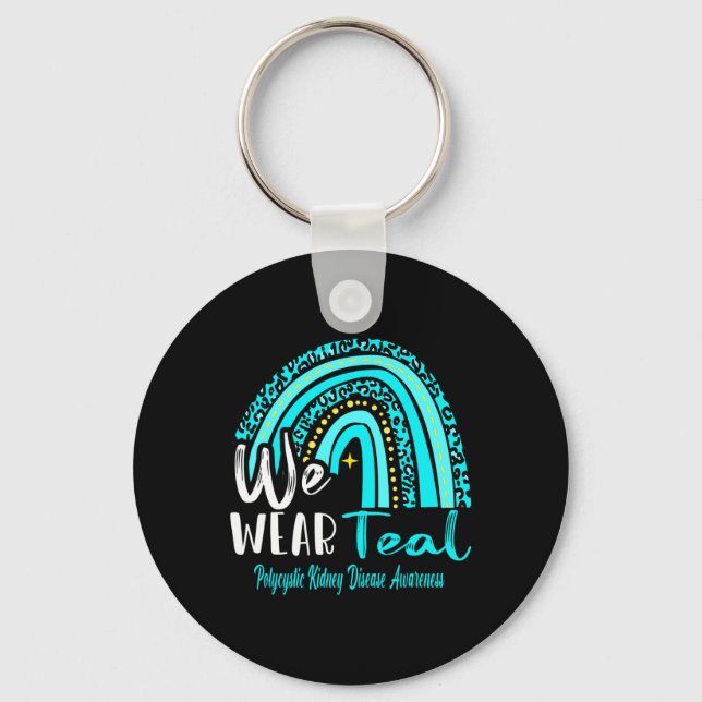 We Wear Polycystic Kidney Disease Awareness  Keychain (Front)