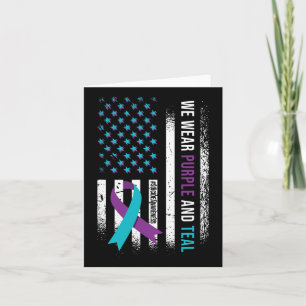 We Wear Purple And Teal Card