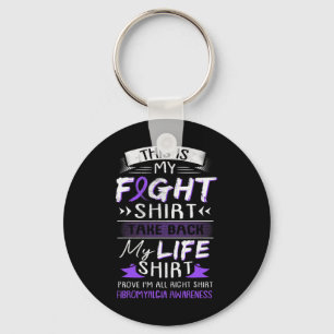 We Wear Purple Fibromyalgia Awareness Ribbon Gift  Keychain
