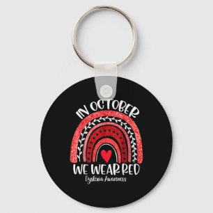 We Wear Red Dyslexia Awareness Month Dyslexia Boho Keychain