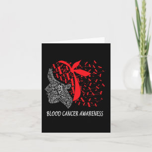 We Wear Red For Blood Cancer Awareness  Card
