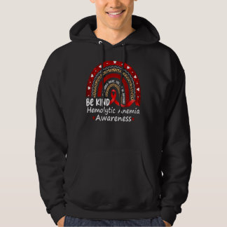 We Wear Red For Hemolytic Anemia Awareness Rainbow Hoodie