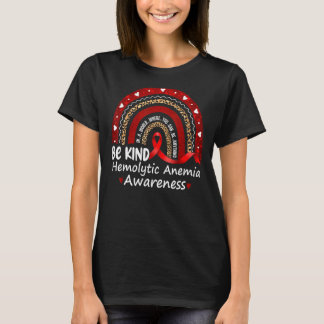 We Wear Red For Hemolytic Anemia Awareness Rainbow T-Shirt