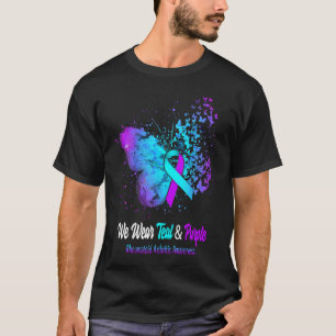 We Wear Teal And Purple Rheumatoid Arthritis Aware T-Shirt