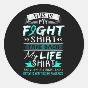 We Wear Teal Polycystic Kidney Disease Awareness R Classic Round Sticker