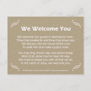 We Welcome You Postcard