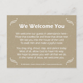 We Welcome You Postcard